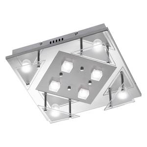 LED-plafondlamp Impress glas/metaal - 8 lichtbronnen