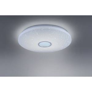 Plafonnier LED Jonas Creston Blanc / Acier - 1 ampoule - Diamètre : 59 cm