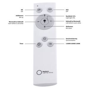 LED-Deckenleuchte Jupiter Kunststoff / Stahl - 1-flammig - Durchmesser: 80 cm