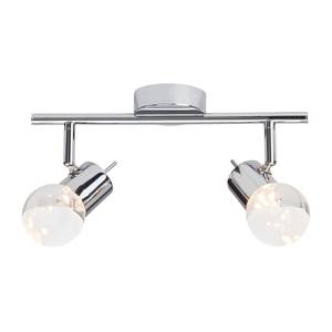 Lampada da soffitto LED Lastra 2 luci - Color argento - Metallo cromato