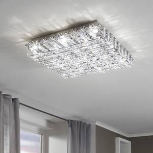 LED-plafondlamp Lonzaso kristalglas/aluminium - Breedte: 49 cm