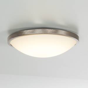 Plafonnier LED Low Verre / Acier Blanc 1 ampoule