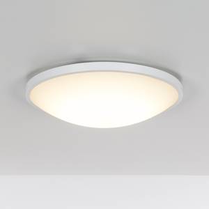 Plafonnier LED Low Verre / Acier Blanc 1 ampoule
