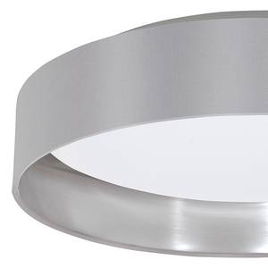 LED-Deckenleuchte Maserlo IV Webstoff / Kunststoff - 1-flammig - Grau / Silber
