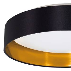 LED-Deckenleuchte Maserlo IV Webstoff / Kunststoff - 1-flammig - Schwarz / Gold