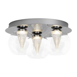 LED-Deckenleuchte Metropolis Spiral Glas / Stahl - 3-flammig - Chrom