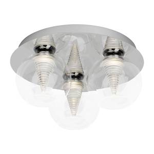 LED-Deckenleuchte Metropolis Spiral Glas / Stahl - 3-flammig - Chrom