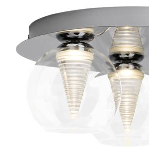 LED-Deckenleuchte Metropolis Spiral Glas / Stahl - 3-flammig - Chrom