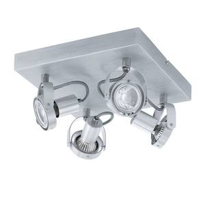 Plafonnier LED Novorio Aluminium - Aluminium - Nb d'ampoules : 4