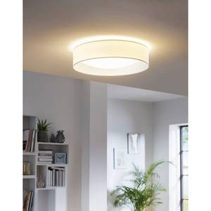 LED-Deckenleuchte Palomaro Webstoff / Kunststoff - 1-flammig - Creme - Durchmesser: 32 cm