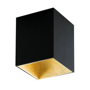 Plafonnier LED Polasso I Aluminium / Matériau synthétique - 1 ampoule - Noir / Doré