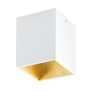 Plafonnier LED Polasso I Aluminium / Matériau synthétique - 1 ampoule - Blanc / Doré