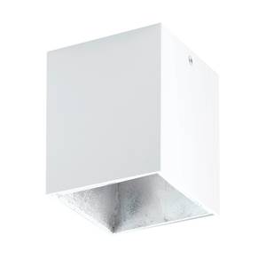 Plafonnier LED Polasso I Aluminium / Matériau synthétique - 1 ampoule - Blanc / Argenté