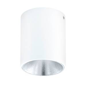 Plafonnier LED Polasso V Aluminium / Matériau synthétique - 1 ampoule - Blanc / Argenté