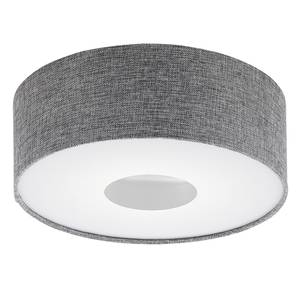 LED-plafondlamp Romao linnen / kunststof - 1 lichtbron - Grijs - Diameter: 35 cm