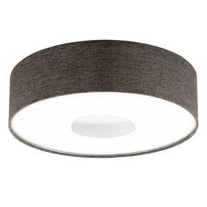 LED-Deckenleuchte Romao Leinen / Kunststoff - 1-flammig - Lavagrau - Durchmesser: 50 cm
