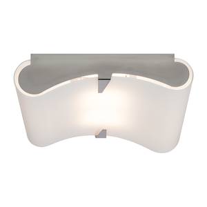 LED-plafondlamp Secret glas/staal wit 2 lichtbronnen