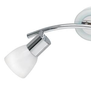 LED-plafondlamp chroomkleurig 2 lichtbronnen