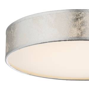 LED-Deckenleuchte Ted Webstoff / Acrylglas - 1-flammig - Weiß / Silber