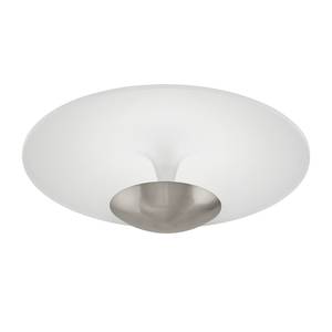 Plafonnier LED Toronja Acier - 1 ampoule - Blanc / Acier