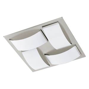 LED-plafondlamp Wasao glas/staal - 4 lichtbronnen