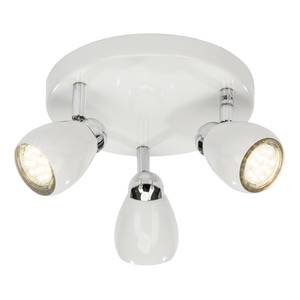 LED-plafondlamp Milano II metaal - Wit/chroomkleurig
