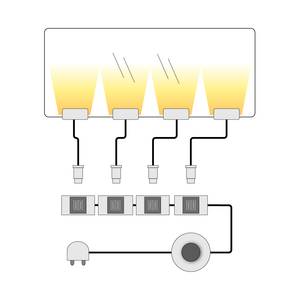 Éclairage LED pour tablettes Paxton Lot de 4 - Blanc froid