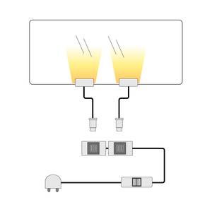 LED-Glaskantenbeleuchtung Matane 2er-Set - Warm Weiß