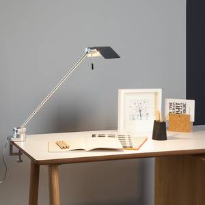 Lampe à pince LED Attik by Micron Aluminium / Verre Argenté