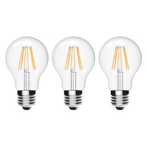 LED-lamp Zollino (3-delige set) Zilver - Glas - Hoogte: 11 cm