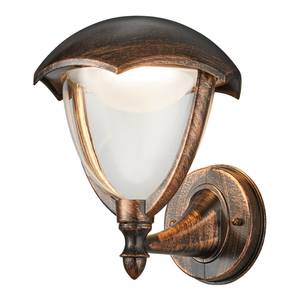LED-wandlamp Gracht I kunststof/aluminium - 1 lichtbron - Gemêleerd bruin