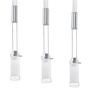 LED-hanglamp Aggius glas/staal - 4 lichtbronnen