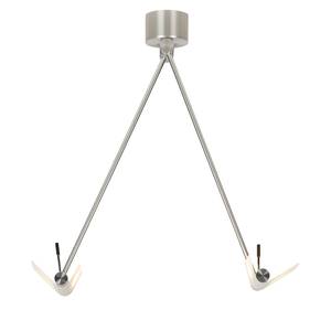 LED-hanglamp Attik by Micron aluminium/glas - zilverkleurig