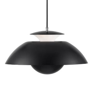 LED-hanglamp Elevate I kunststof/staal - 1 lichtbron - Zwart/zilverkleurig