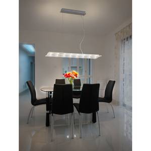 LED-Pendelleuchte Metall/Glas Silber