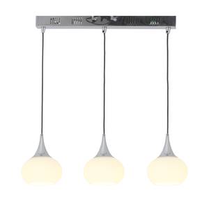 LED-hanglamp metaal/glas zilverkleurig 3 lichtbronnen