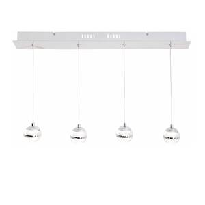 LED-hanglamp metaal/kunststof zilverkleurig