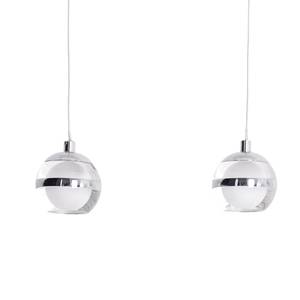 Suspension LED Métal / Matériau synthétique Argenté