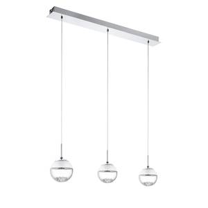 LED-Pendelleuchte Montefio III Kristallglas / Stahl - 3-flammig