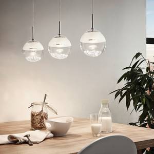 LED-hanglamp Montefio III kristalglas/staal - 3 lichtbronnen