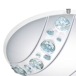 LED-Pendelleuchte Nerini Glas / Stahl - 1-flammig