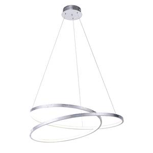 LED-Pendelleuchte Roman Circle Stahl - 1-flammig - Silber - Durchmesser: 72 cm