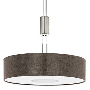 LED-hanglamp Romao I linnen/staal - 1 lichtbron - Nootmuskaat - Diameter lampenkap: 53 cm