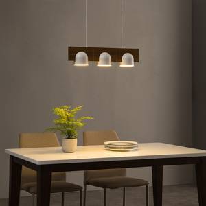 LED-hanglamp Vica ijzer/massief eikenhout