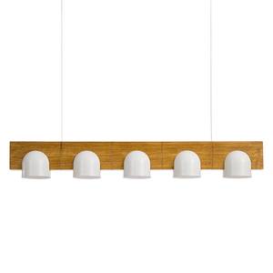 LED-hanglamp Vica ijzer/massief eikenhout