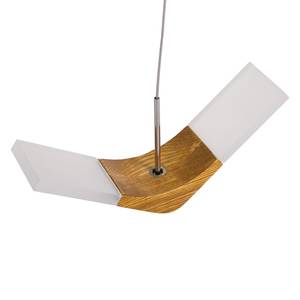 LED-hanglamp Nufaru plexiglas/massief eikenhout