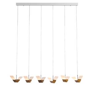 LED-hanglamp Nufaru plexiglas/massief eikenhout