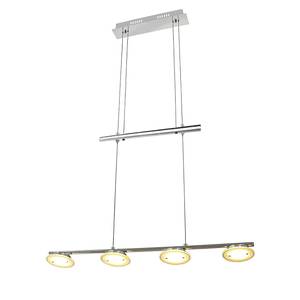 LED-hanglamp Dorena I glas/metaal - 4 lichtbronnen