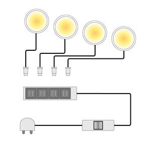 LED-Powerspot Lopburi (4er-Set) Weiß