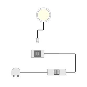 LED-Spotbeleuchtung Shiny Weiß - 1er Set